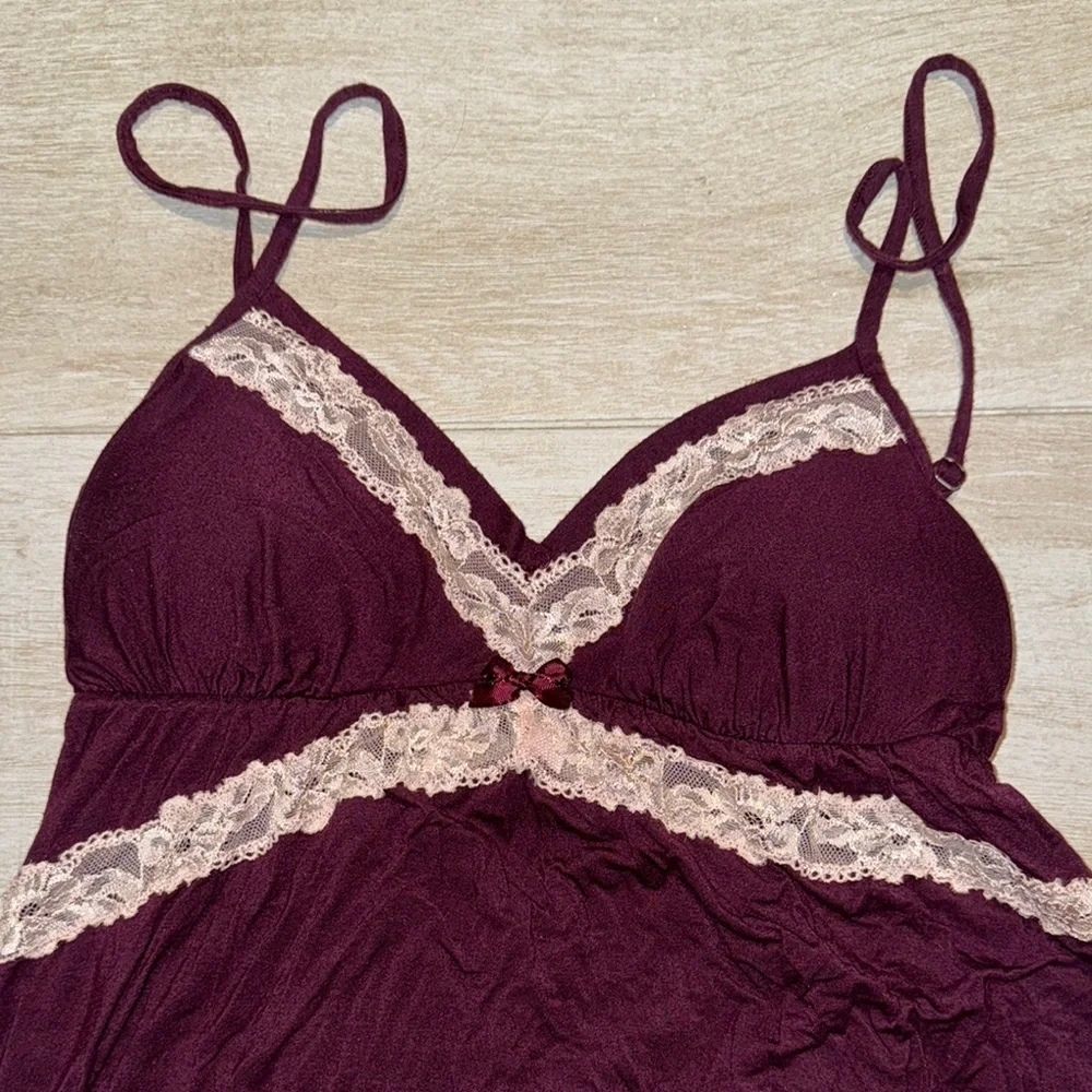 Victoria’s Secret Lace Trim Nightgown - Purple - Picture 2 of 4